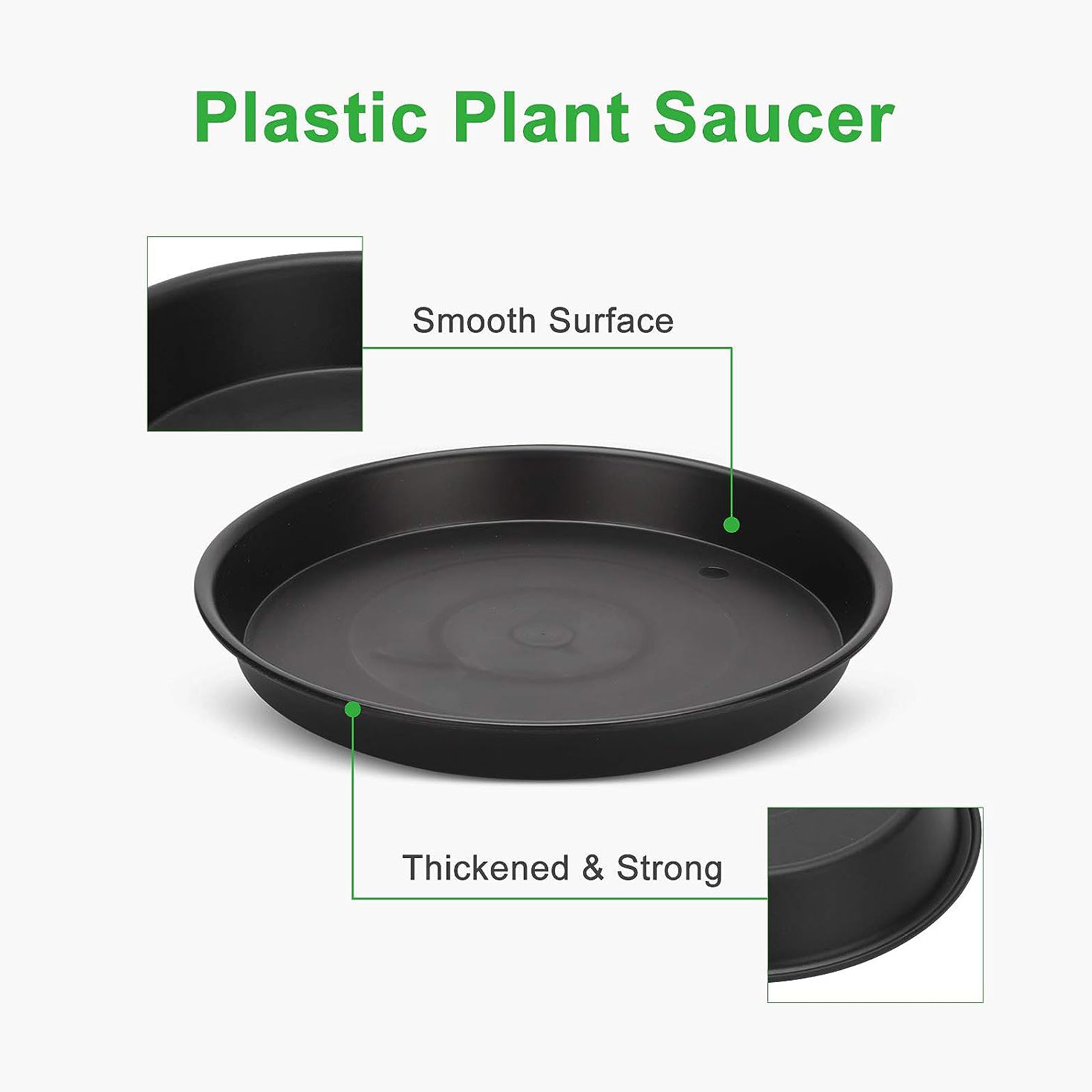GROWNEER 6 Packs 12 Inches Plant Saucer Drip Trays - Growneer