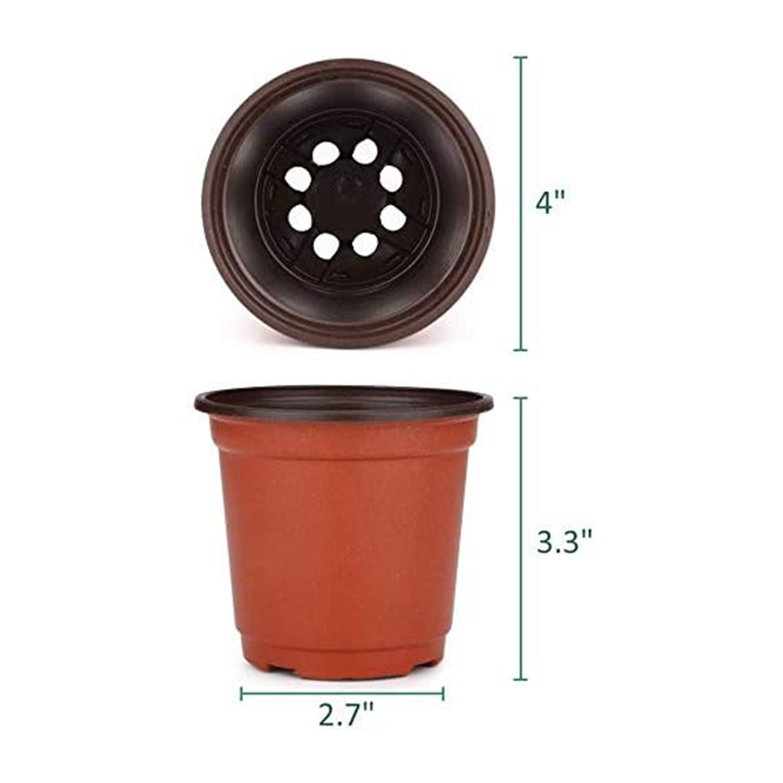 Delxo 50 Pcs 6 Inch Plants Nursery Pots Reusable Plant Seeding