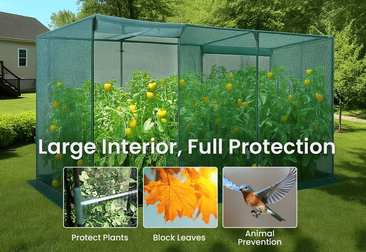 GROWNEER Crop Cage 4′ X 12′