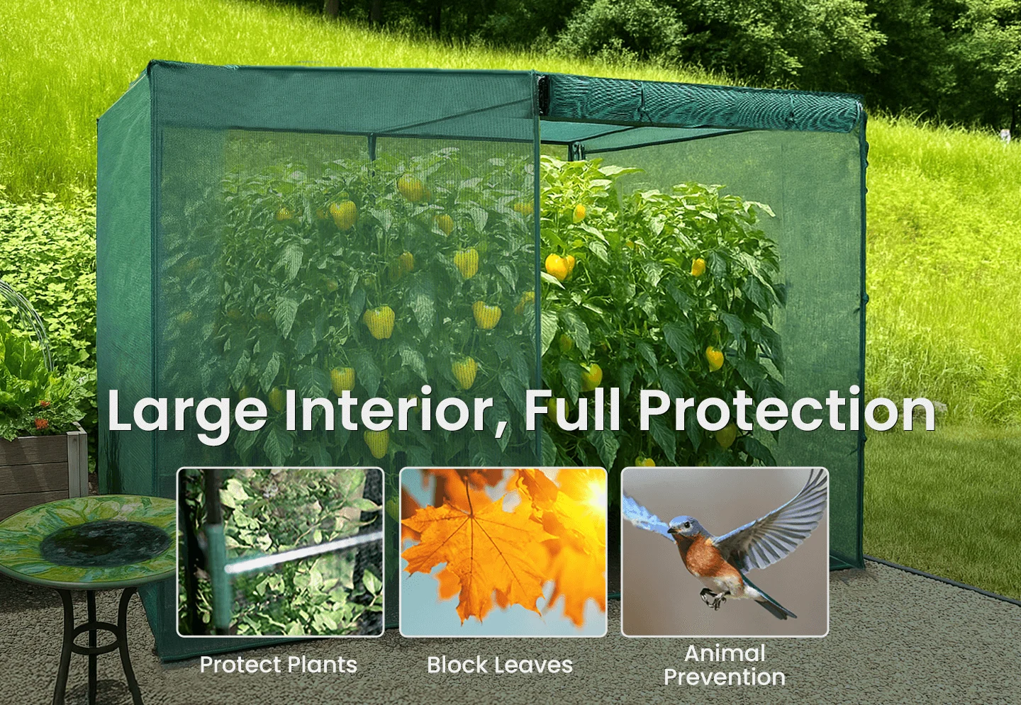 GROWNEER Crop Cage 4′ X 8′