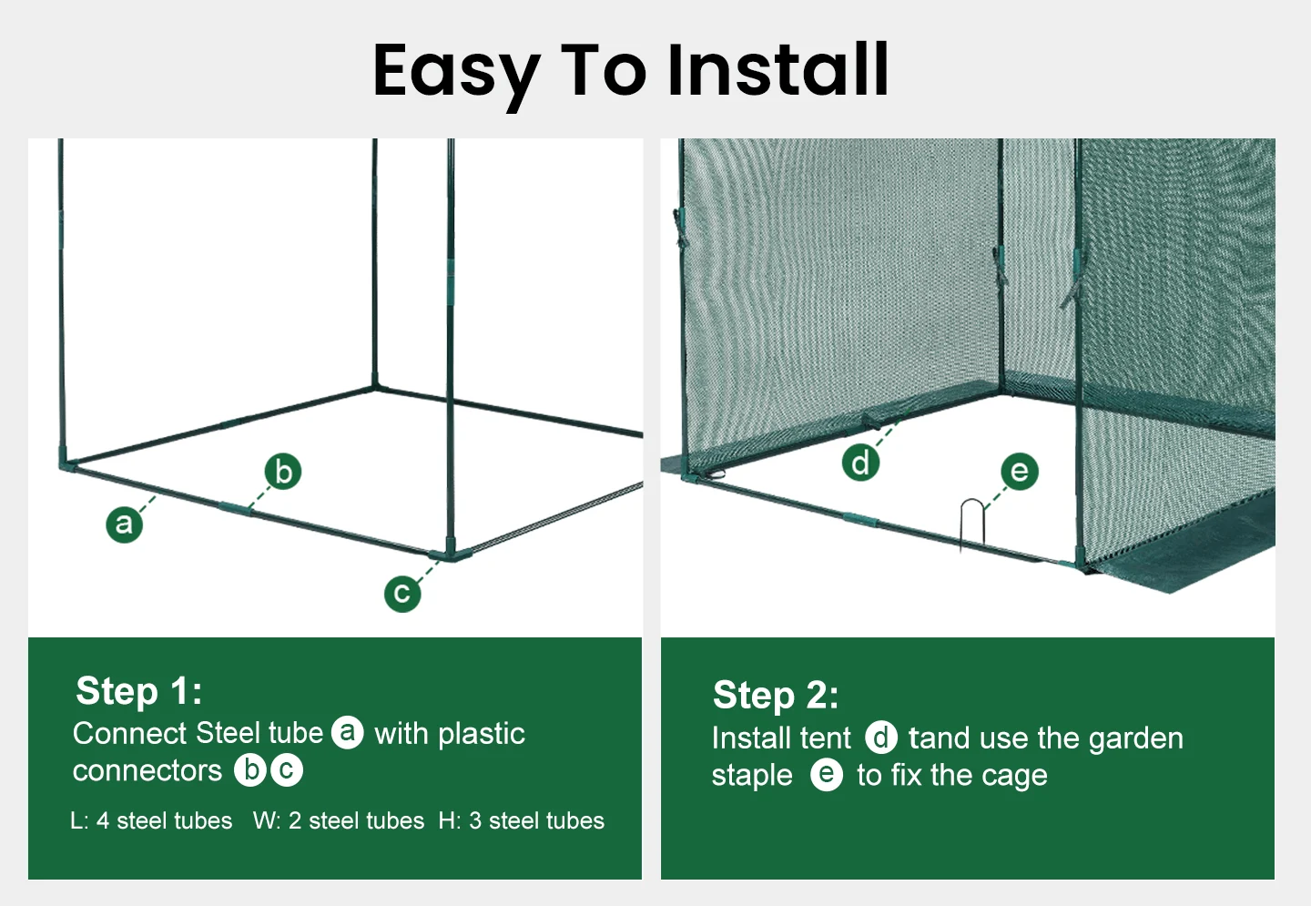 GROWNEER Crop Cage 4′ X 8′